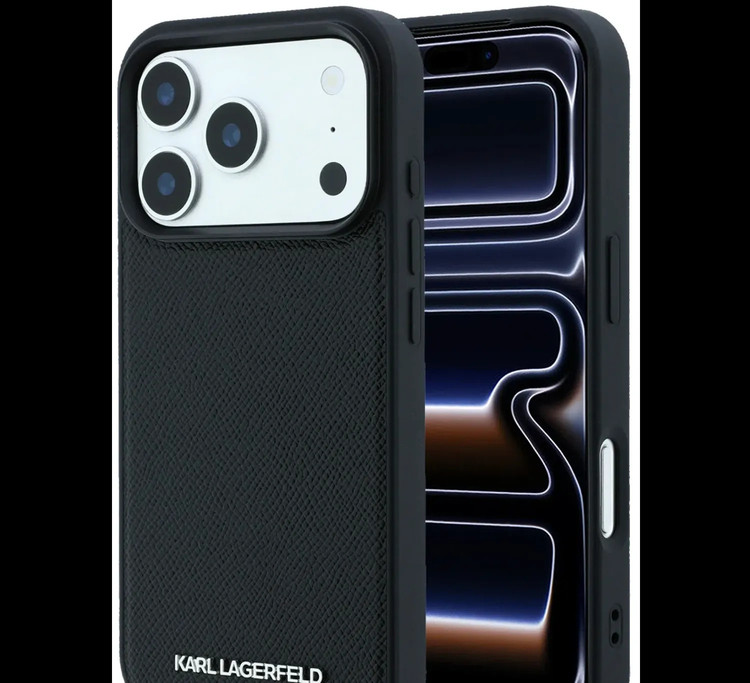 قاب کارل لاگرفلد Karl Lagerfel Grained MagSafe Cover with Elongated Logo (G)
