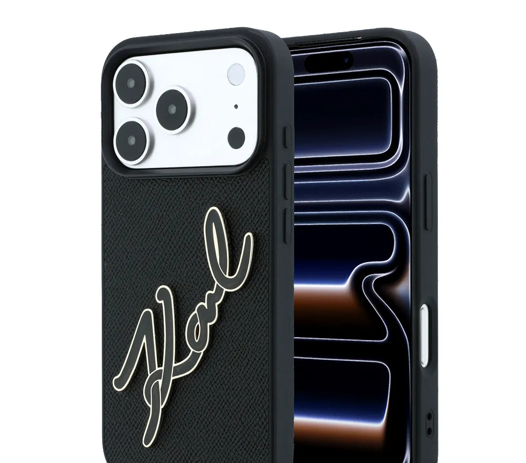 قاب کارل لاگرفلد Karl Lagerfel Leather Big Signature Resin Logo (G)