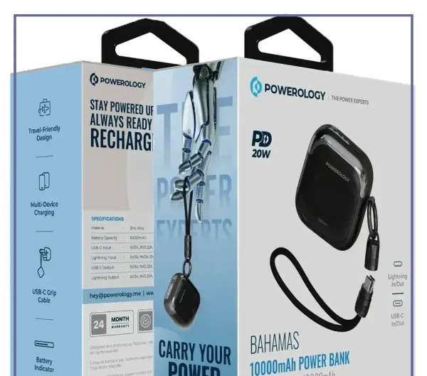 پاوربانک 10000 پاورولوژی Powerology PPBCHA103BK (E)