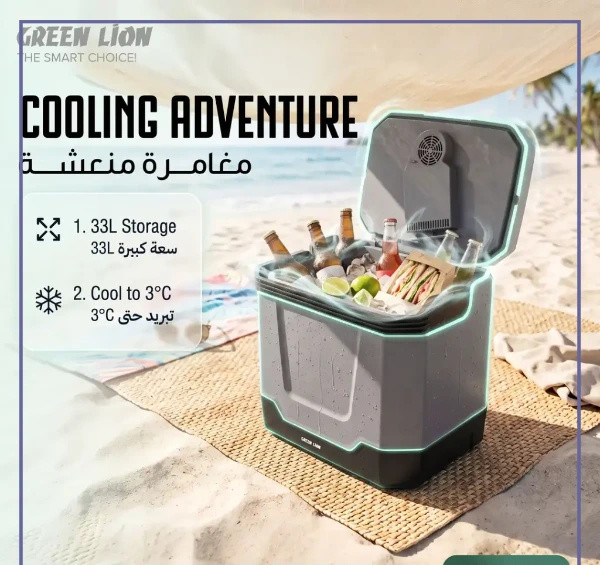 یخچال و گرمکن سفری گرین لاین GNJRNY33LBK (E)