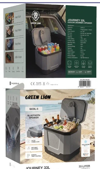 یخچال و گرمکن سفری گرین لاین GNJRNY33LBK (E)
