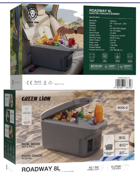 یخچال و گرم کن 8 لیتری گرین لاین GNRDWAY8LGY (E)