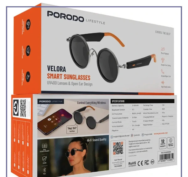 عینک آفتابی هوشمند پرودو PDLFSTG09ORBK (E)